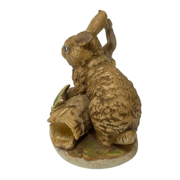 Homco #1411 Bunny on a Log Figurine - Picture 5 of 7